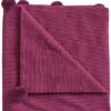 Helena Springfield Pom Pom Knit Throw Fuchsia