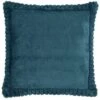 Catherine Lansfield Velvet & Fur Cushion Teal 2 Catherine Lansfield Velvet & Fur Cushion Teal -Haven Home Shop 51315 30056