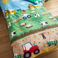Catherine Lansfield Farmyard Animals Kids Duvet Cover Set - Single -Haven Home Shop 51325 30027