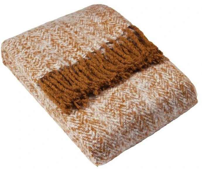 Riva Weaver Herringbone Gold Throw 3 Riva Weaver Herringbone Gold Throw