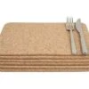 Rectangular Table Mats In Cork Set Of 6 -Haven Home Shop 51978 27994