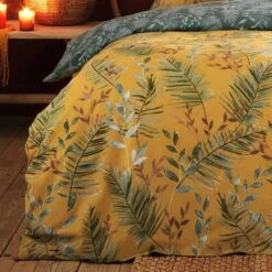 Furn Mazari Exotic Jungle Duvet Cover Set Mustard -Haven Home Shop 53563 25540
