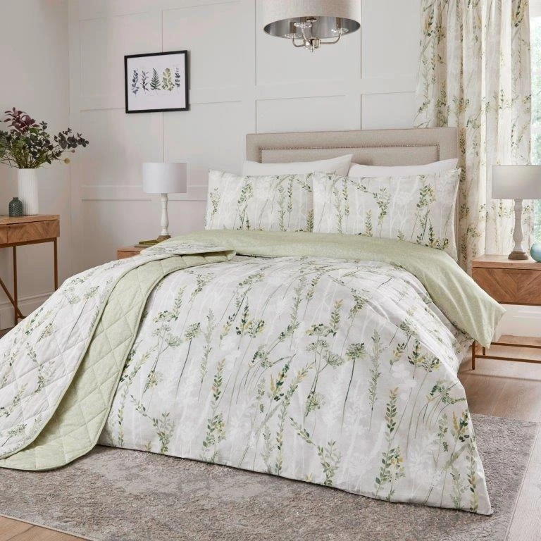 Dreams & Drapes Wild Stems Green Duvet Set 3 Dreams & Drapes Wild Stems Green Duvet Set