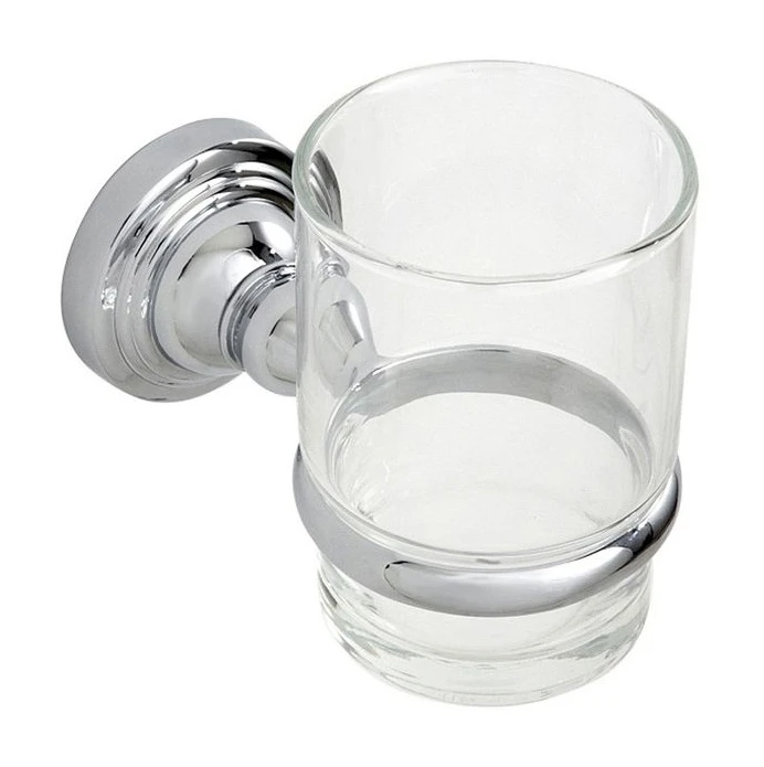 Showerdrape Fidelity Glass Toothbrush Holder - Chrome 3 Showerdrape Fidelity Glass Toothbrush Holder - Chrome